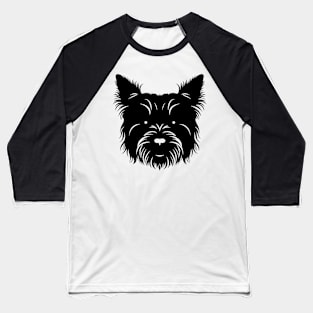 Yorkshire Terrier Silhouette Baseball T-Shirt